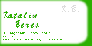 katalin beres business card